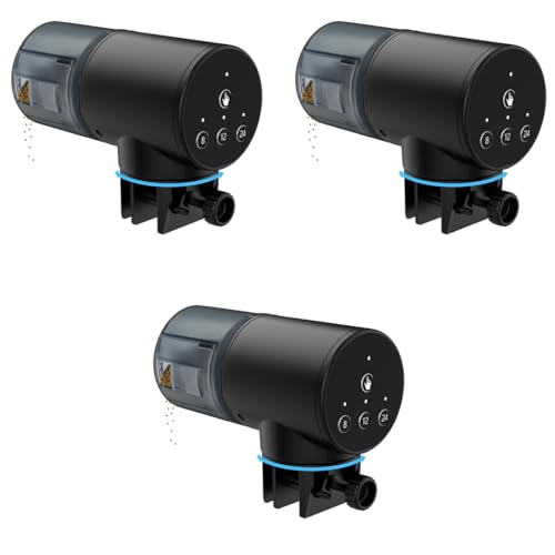 Qpets® Fish Tank Automatic Feeder Aquarium for Home 200ML Large Capacity Auto Food Dispenser Accessories Adjustable 3 PCS Qpets® Fish Tank Automatic Feeder Aquarium for Home 200ML Large Capacity Auto Food Dispenser Accessories Adjustable 3 PCS